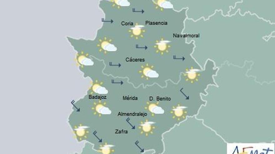 Algún chubasco disperso en el norte y máximas en descenso