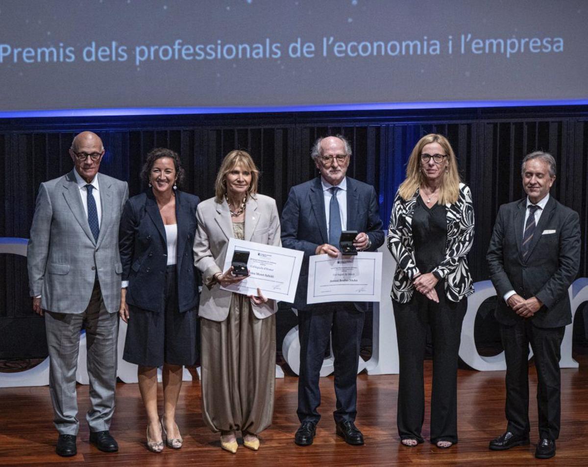 El Col·legi d’Economistes premia Antoni Brufau i Lluïsa Moret