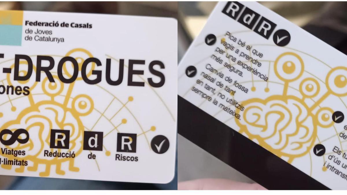 Fotografías de la polémica tarjeta 'T-Drogues'