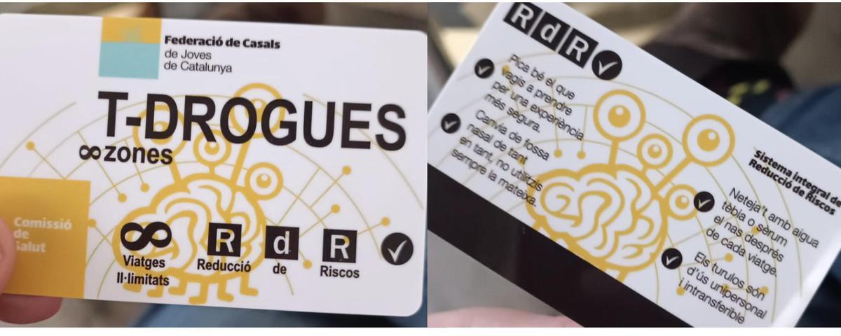 Fotografías de la polémica tarjeta 'T-Drogues'