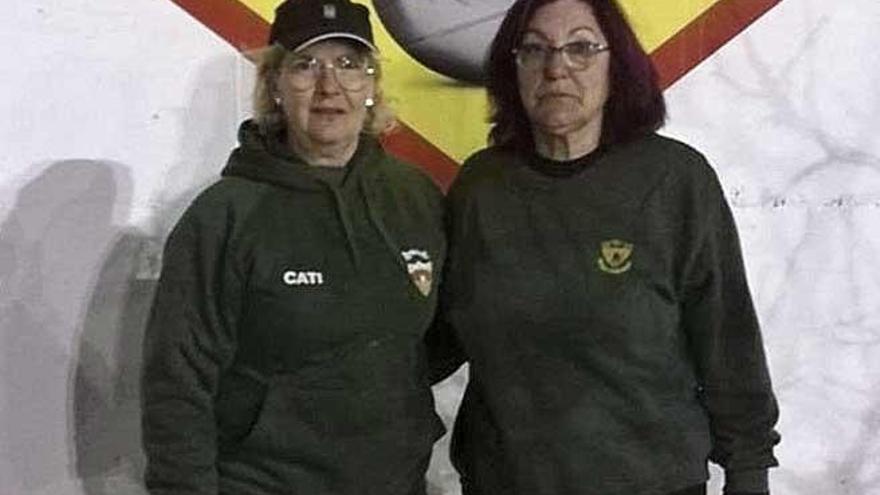 Las campeonas Cati Gelabert (izq) y Cati Aloy (dcha).