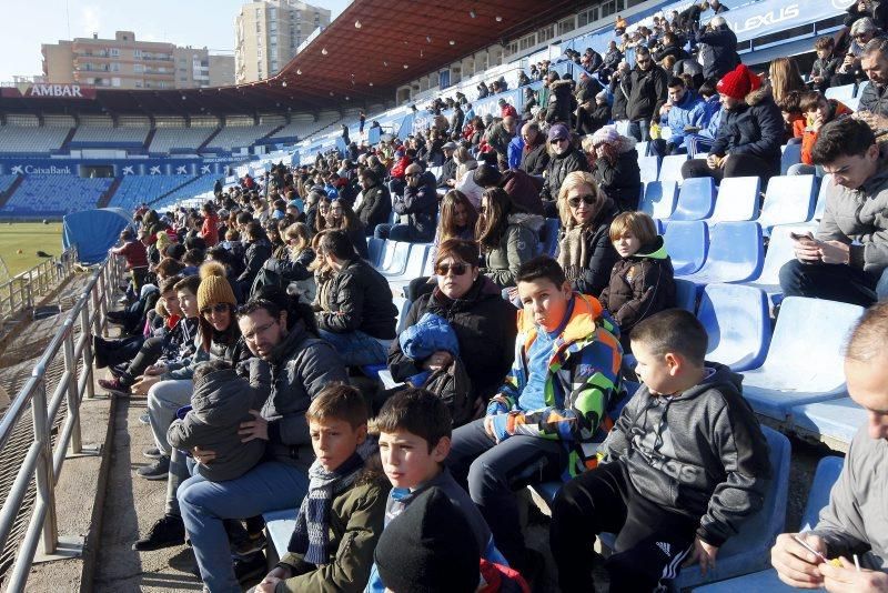 Entrenamiento a puerta abierta del Real Zaragoza en La Romareda