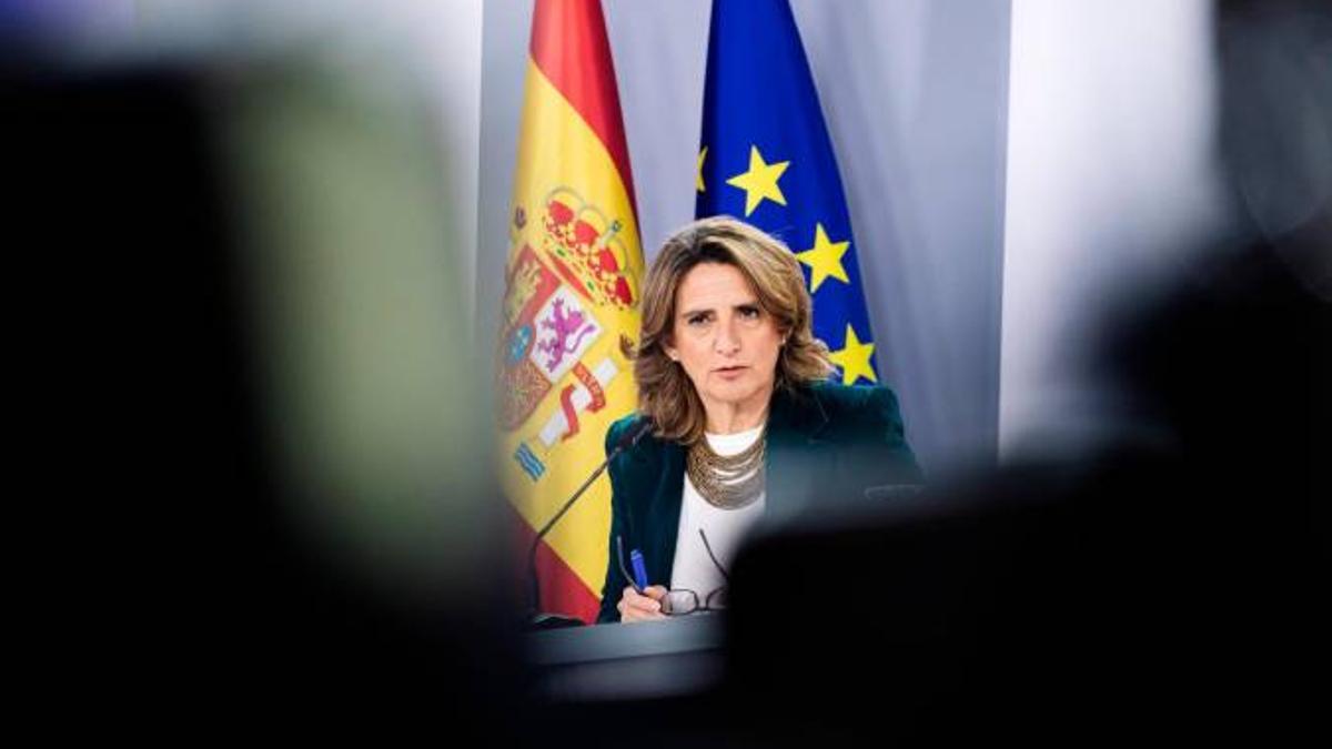 La vicepresidenta tercera y ministra para la Transición Ecológica, Teresa Ribera, durante una rueda de prensa posterior a la reunión del Consejo de Ministros.