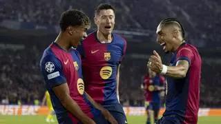 Ni Madrid ni Bayern: Lamine Yamal, Lewandowski y Raphinha es la delantera más goleadora de Europa