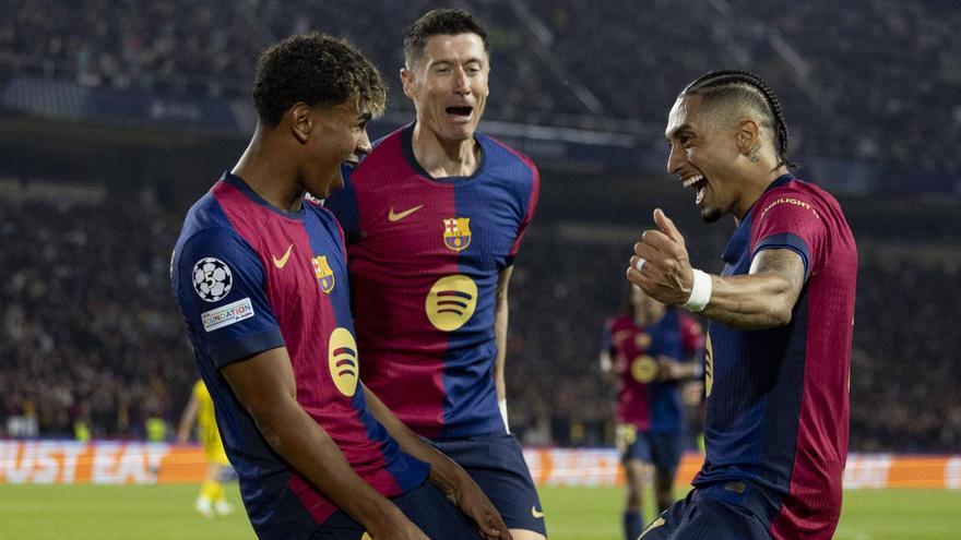 El tridente del Barça hace maravillas