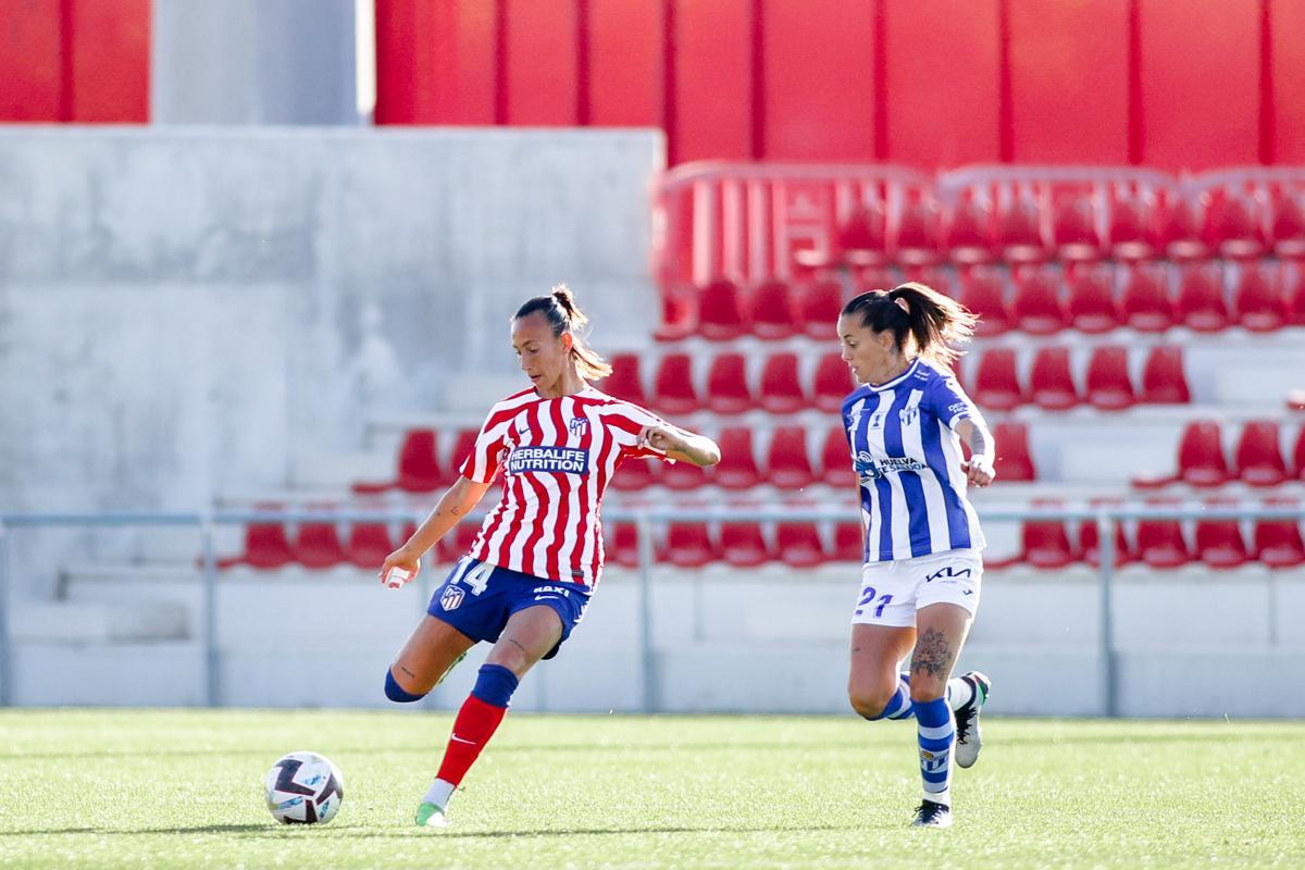 Virginia, durante un partido reciente con el Atlético de Madrid.