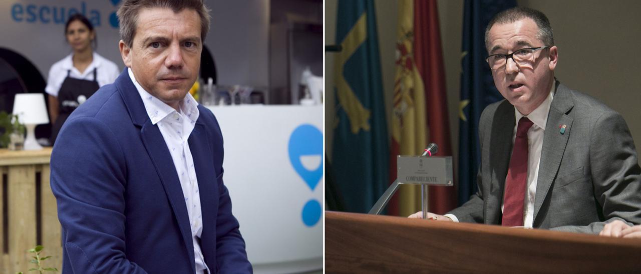 José Almeida,  presidente de OTEA, y el consejero de Salud Pablo Fernández  Muñiz