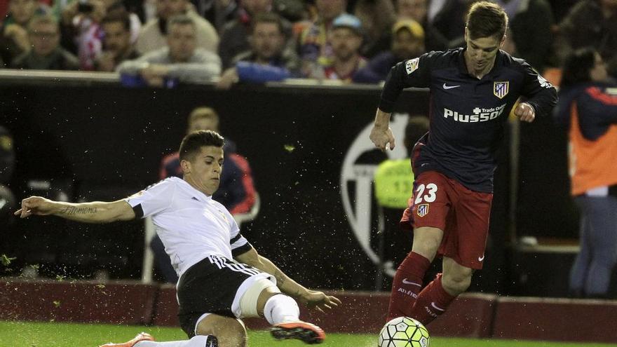 Vietto, en Mestalla con el Atlético.