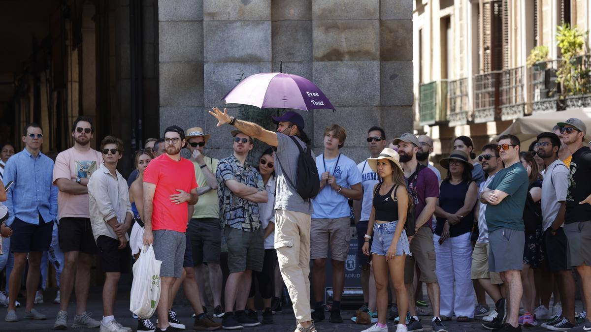 Turistas este verano en Madrid.