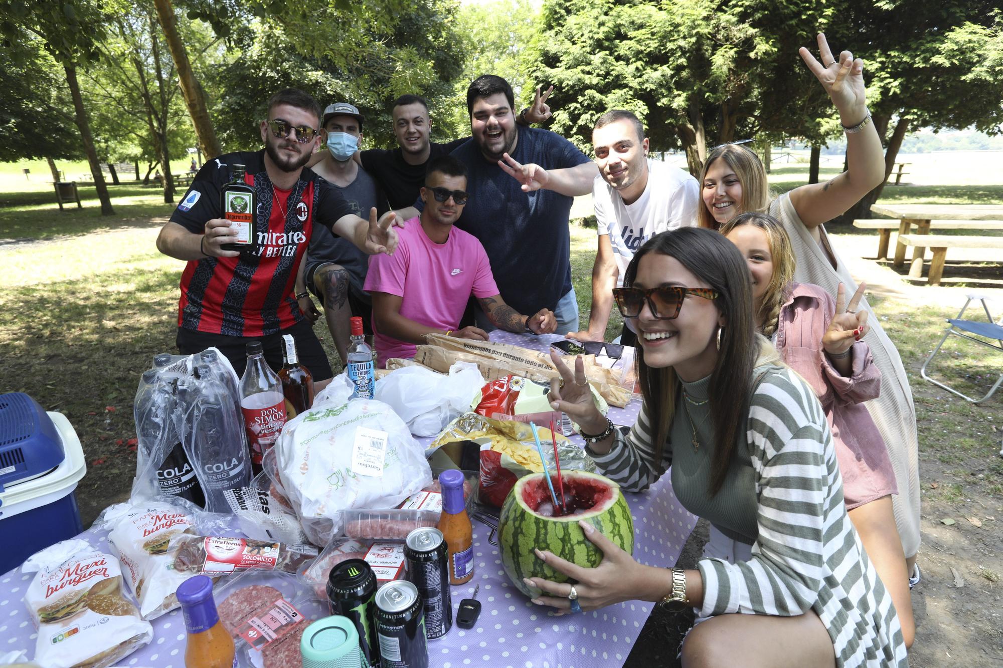 Las áreas recreativas de Trasona, una alternativa a la playa en verano