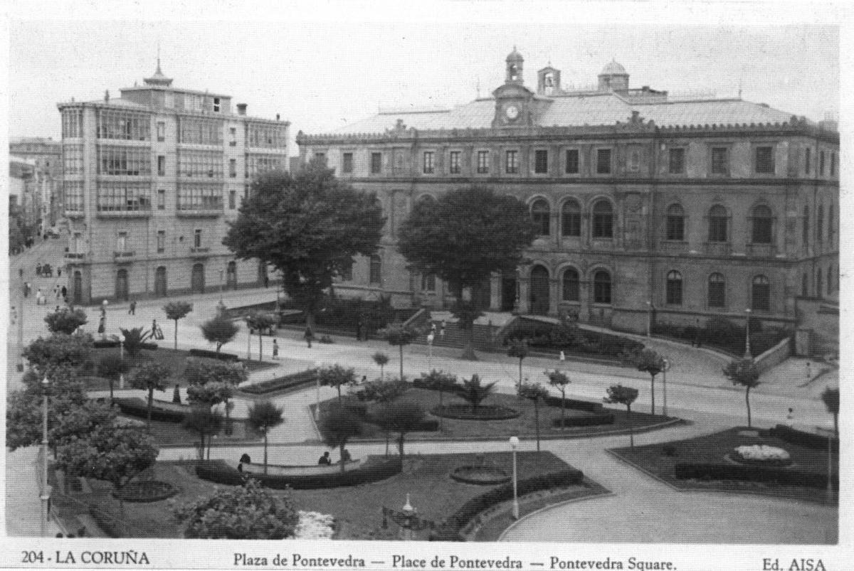 La plaza de Pontevedra en los años 50