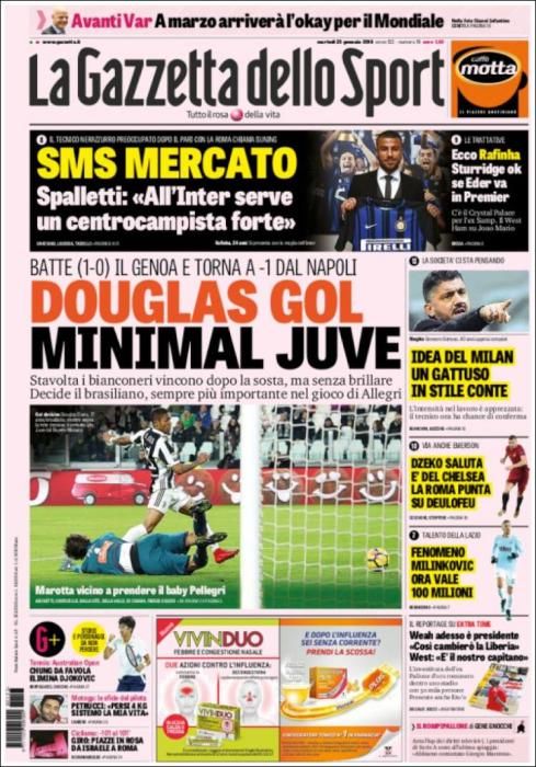 Portadas deportivas del martes 23 de enero