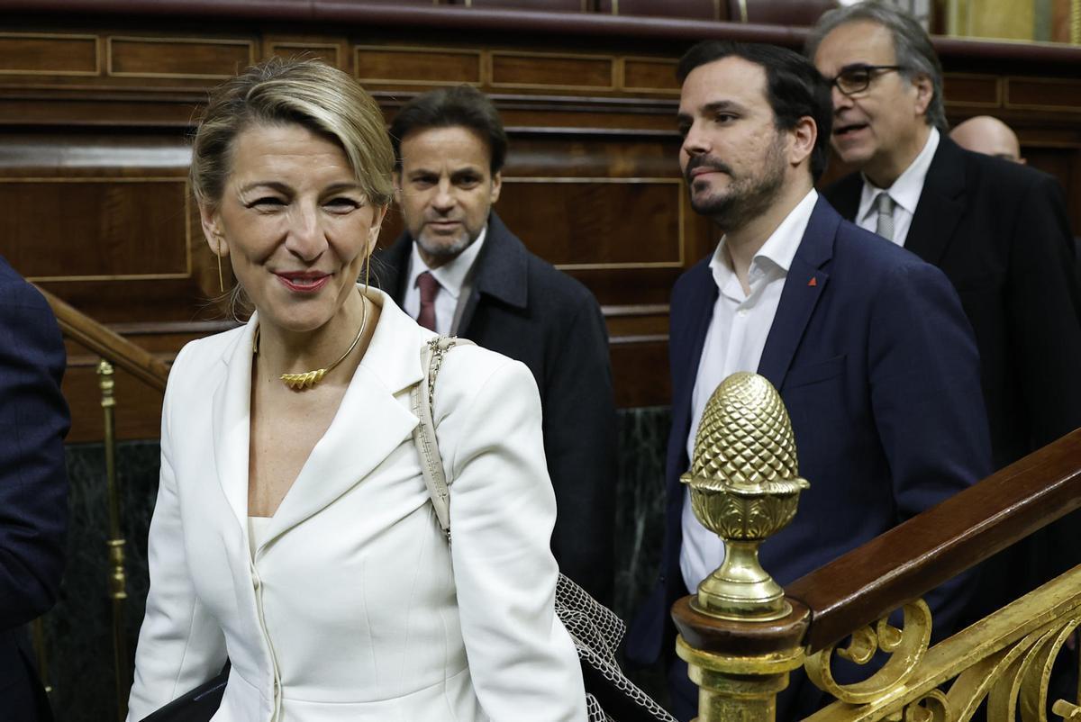 Yolanda Díaz, en el Congreso.