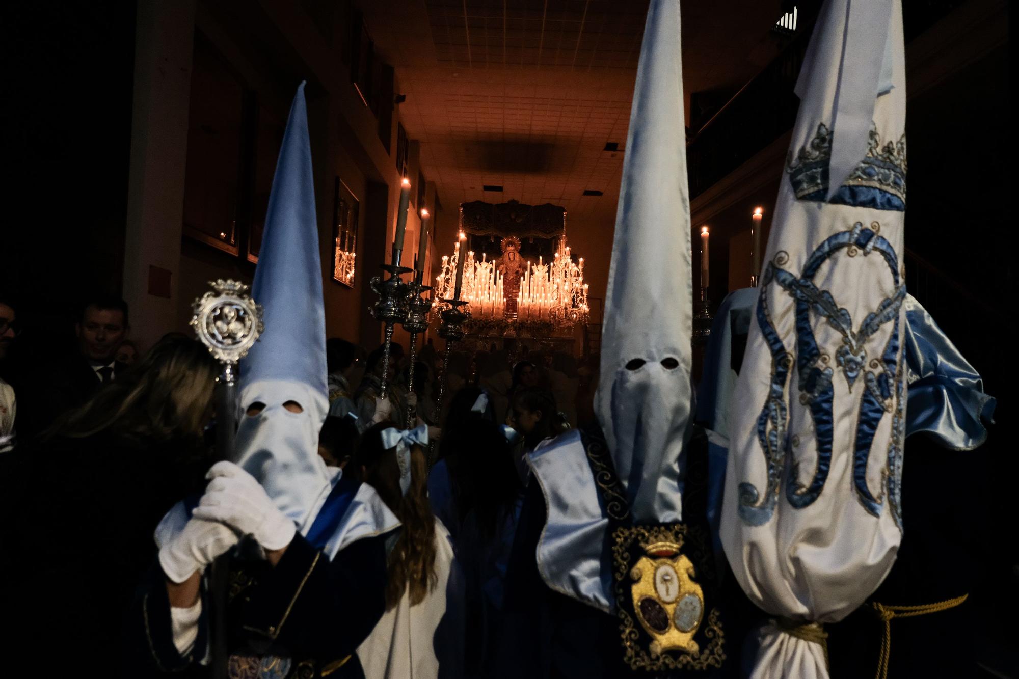 Una imagen de la procesión de la cofradía de la Sentencia, en el Martes Santo de 2024.