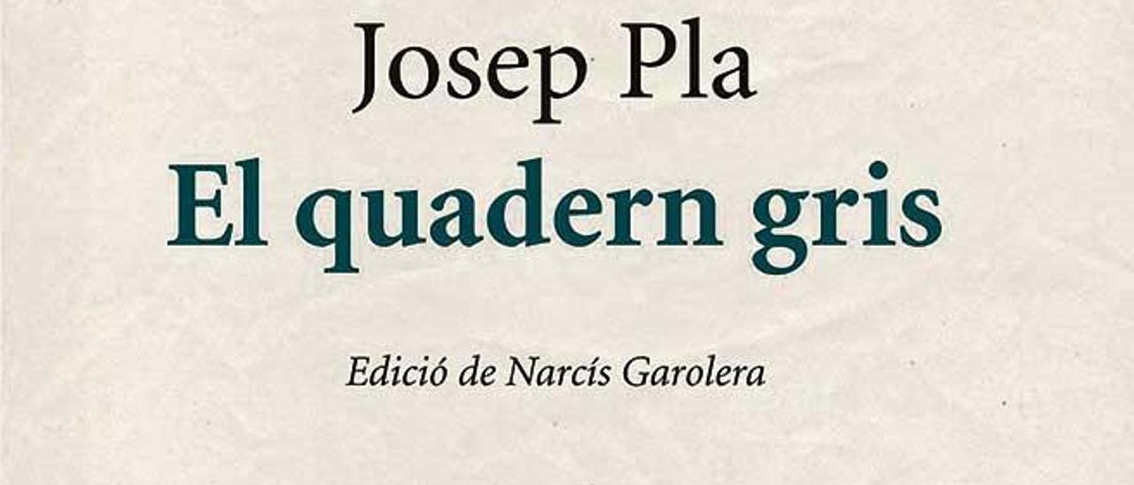 Portada d´El quadern gris de Josep Pla.