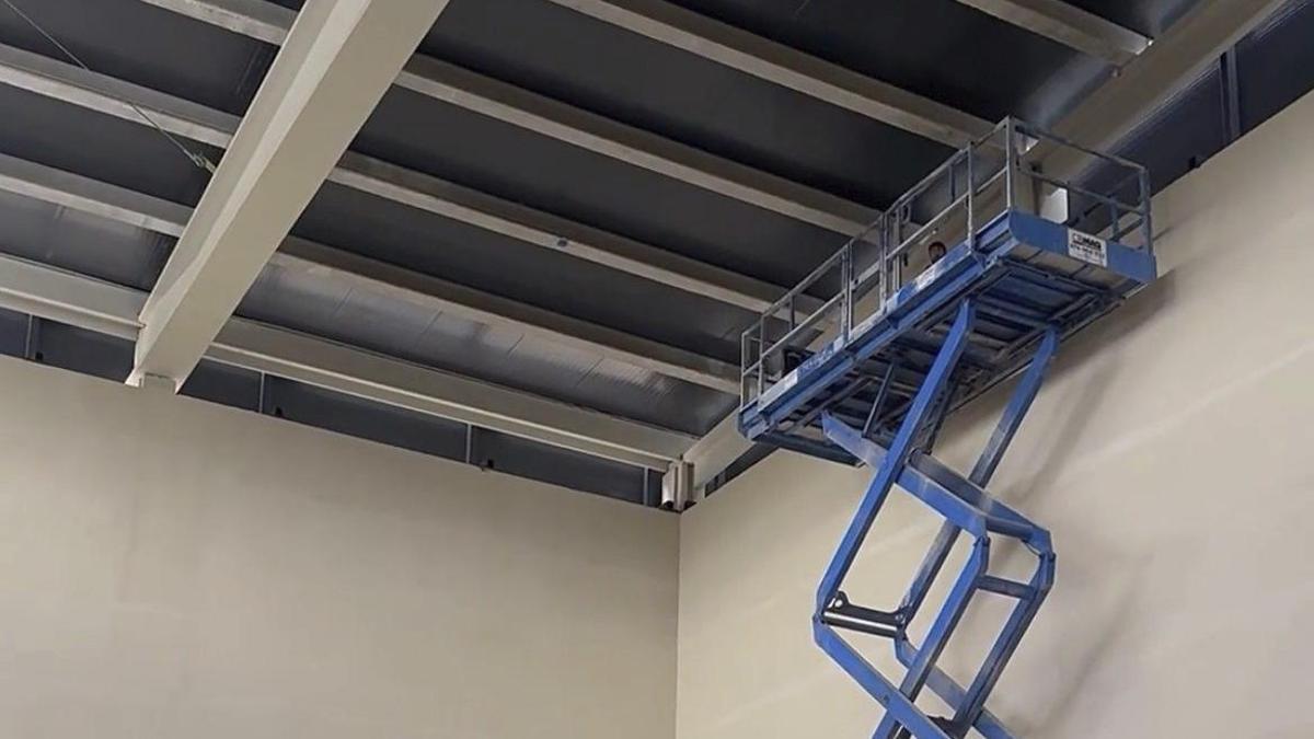 Las obras en el nuevo pabellón polivalente de Borja afrontan ya su fase final.