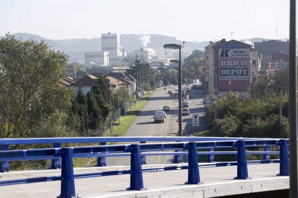 Visita a las obras del enlace de la autopista Y con el PEPA