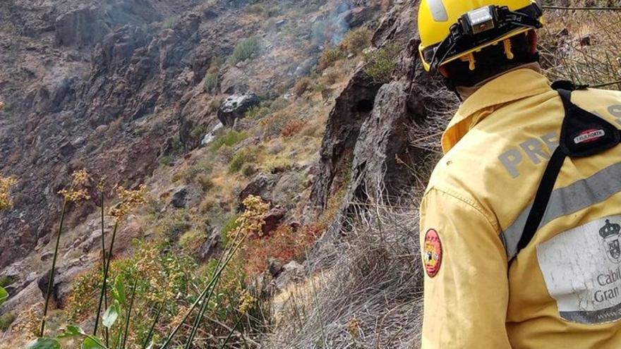 Incendio en la presa del Mulato