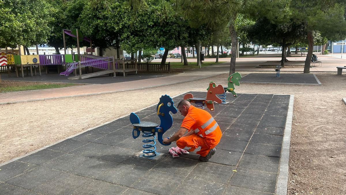 Obres de millora als parcs.