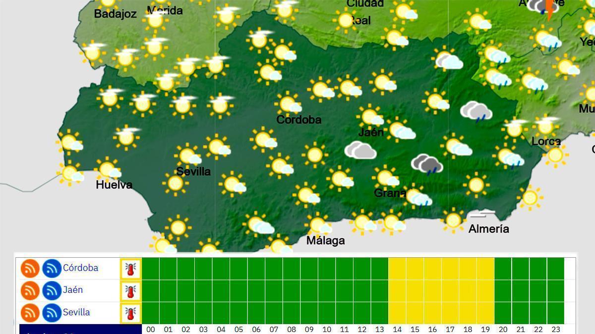 Tres provincias estarán con avisos amarillos este domingo.