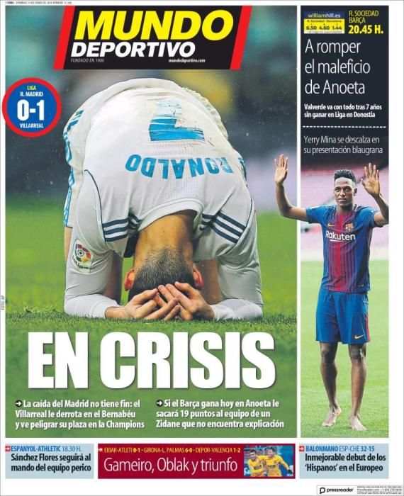 Portadas domingo 14 de enero de 2018