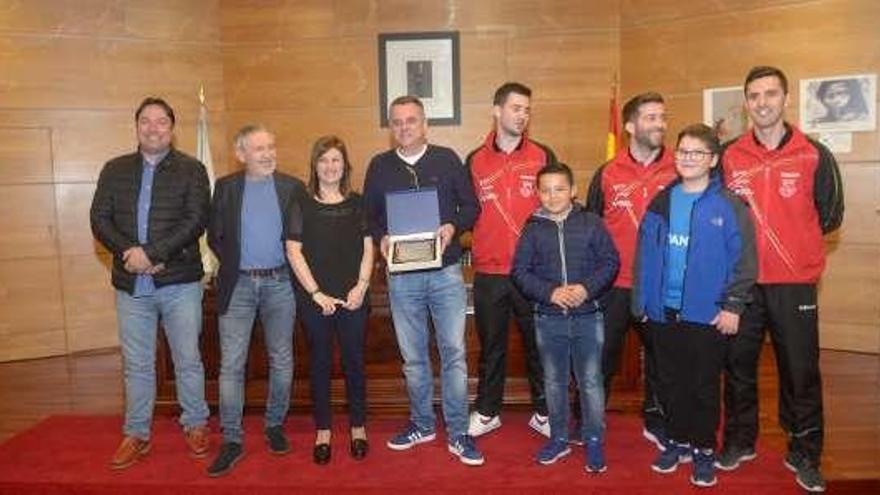 Un momento de la recepción en el Concello de Cambados. // NP