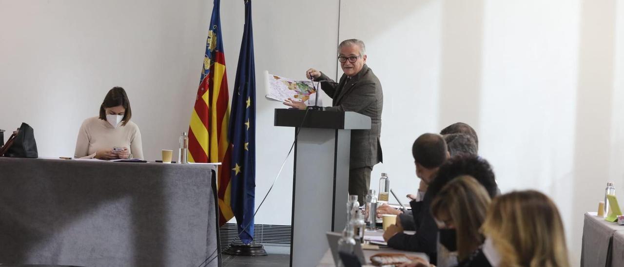 Juan Antonio Alberdi, en un momento del pleno de Elche