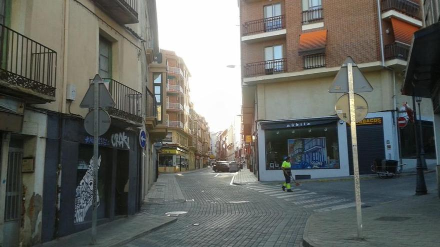 Subida de El Riego, a primera hora de esta mañana.