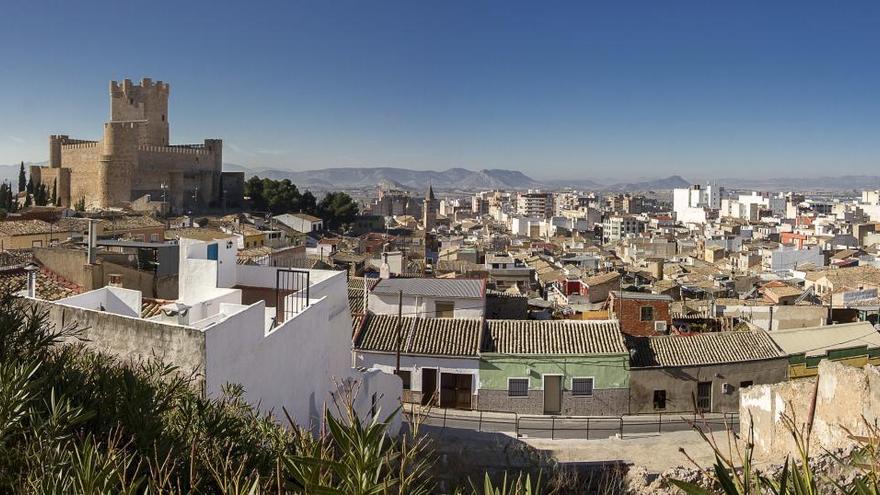 Vista del casco urbano de Villena.