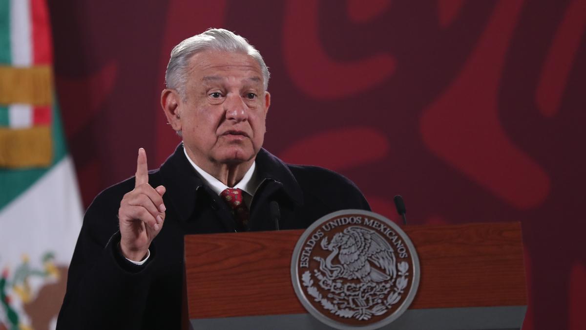 El presidente de México, Andrés Manuel López Obrador, en su habitual conferencia de prensa matutina de este miércoles.