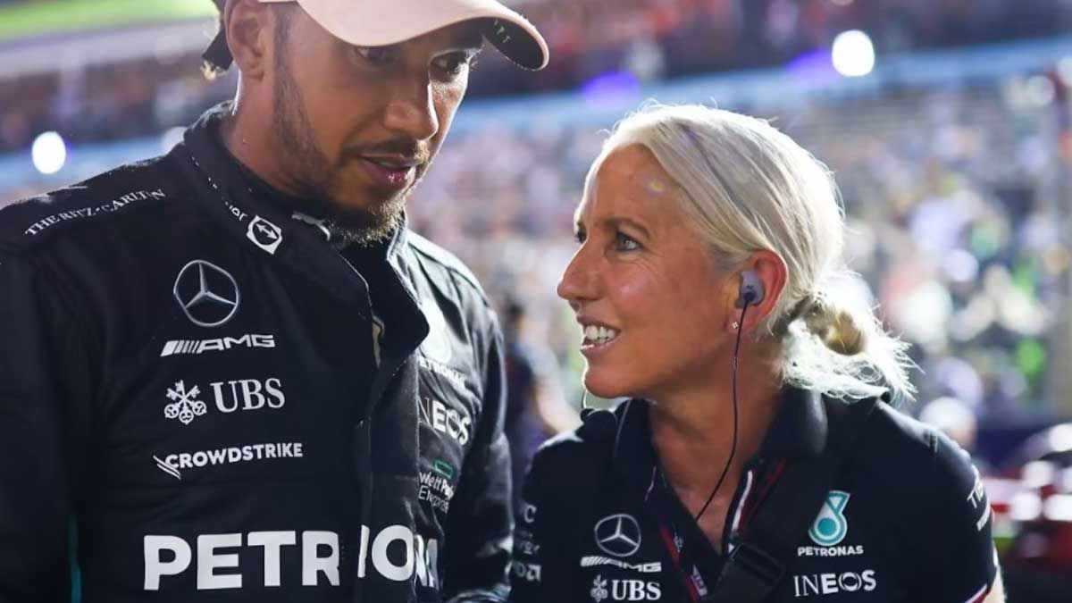 Angela Cullen y Lewis Hamilton