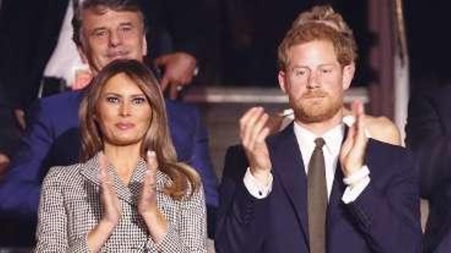 Enrique y Melania, ayer.