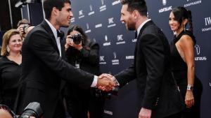 Carlos Alcaraz y Lionel Messi en la gala de los Premios Laureus 2023