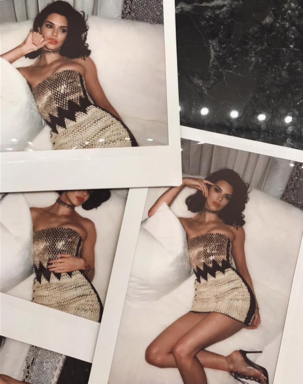 Kendall Jenner, con lentejuelas en Navidad