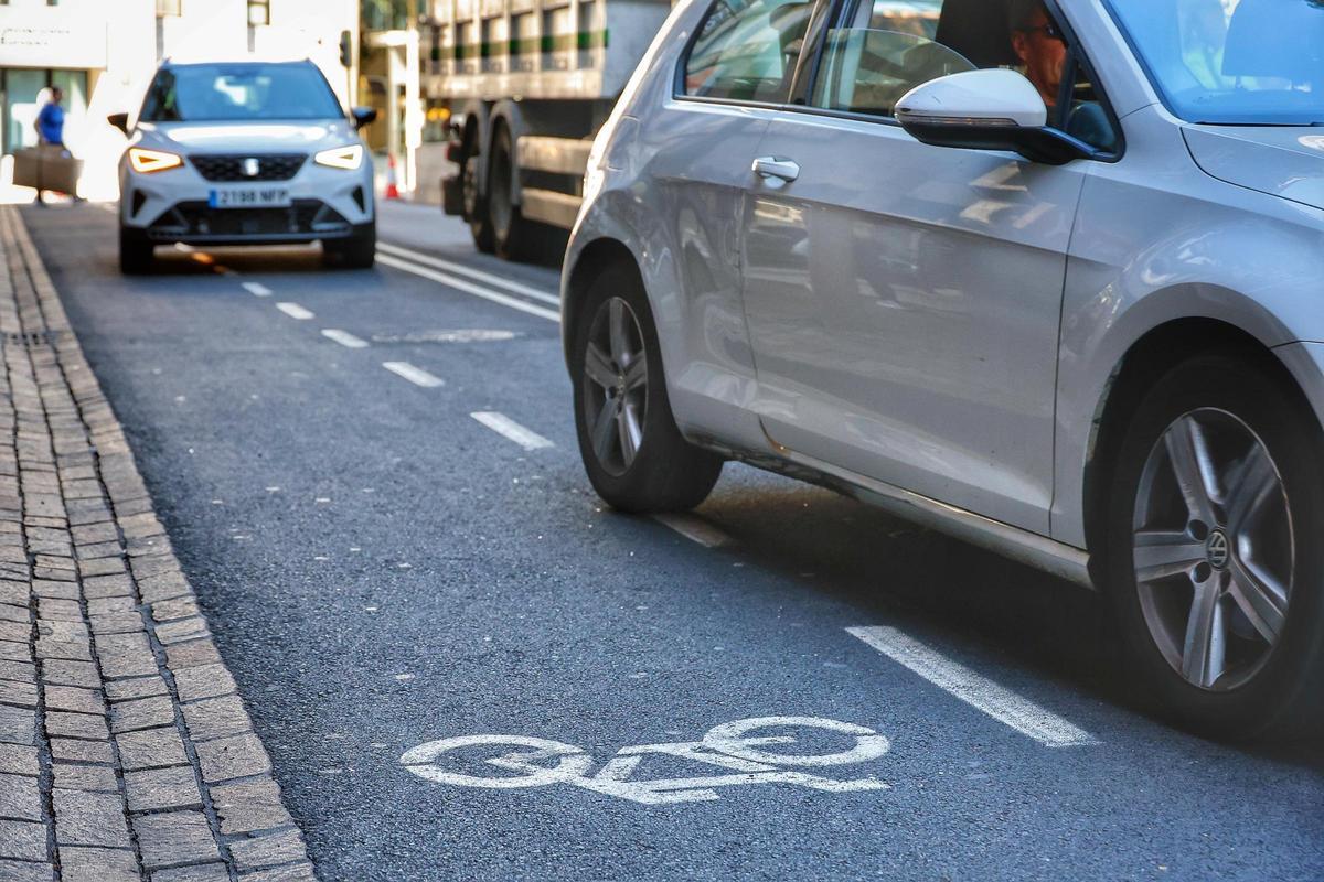 Carril bici en Santa Cruz.