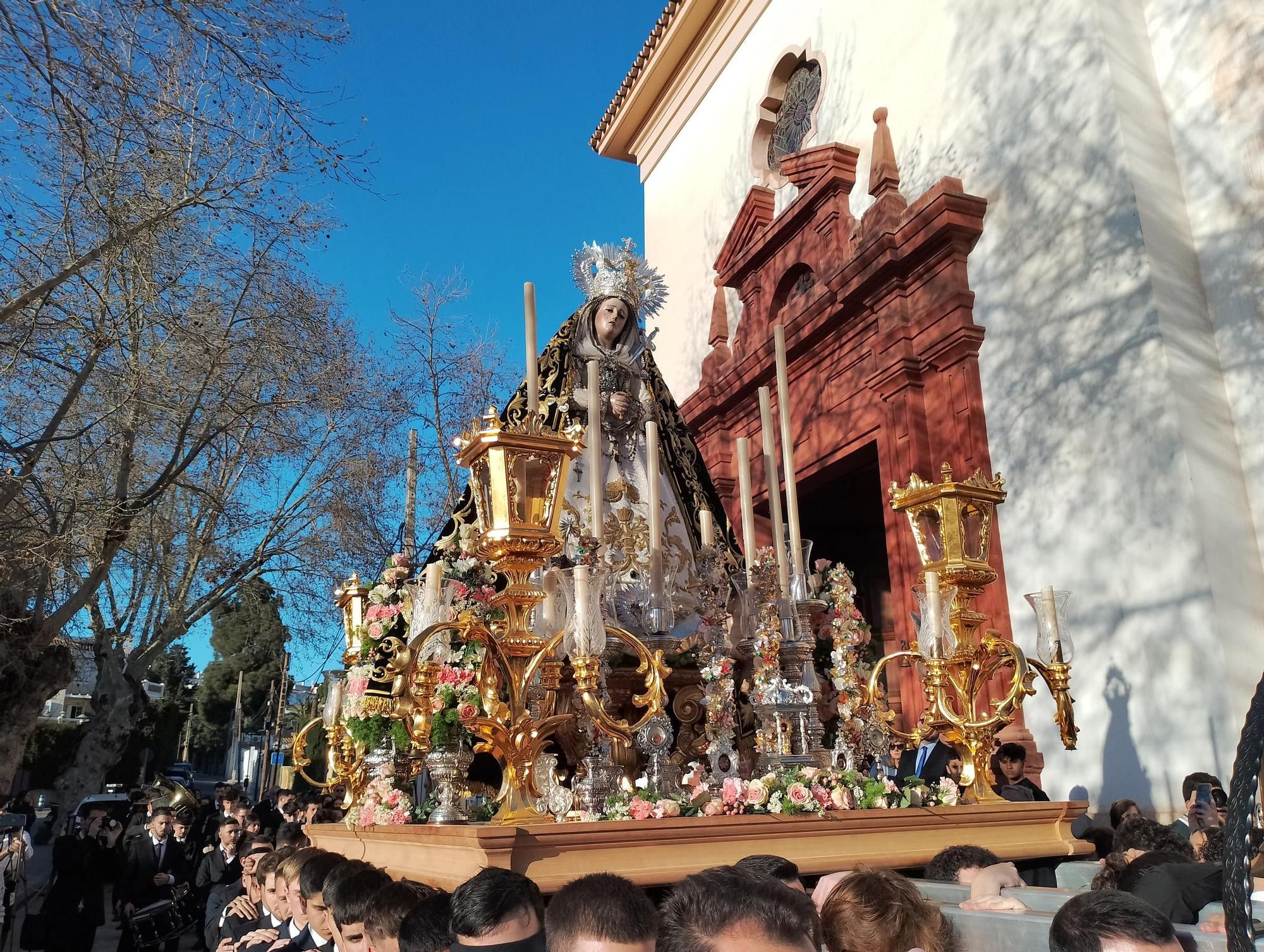 La Virgen del Carmen Doloroso recorre Pedregalejo