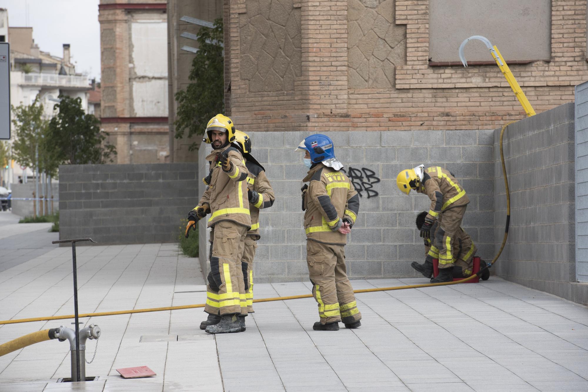 Incendi a la Fàbrica Nova de Manresa