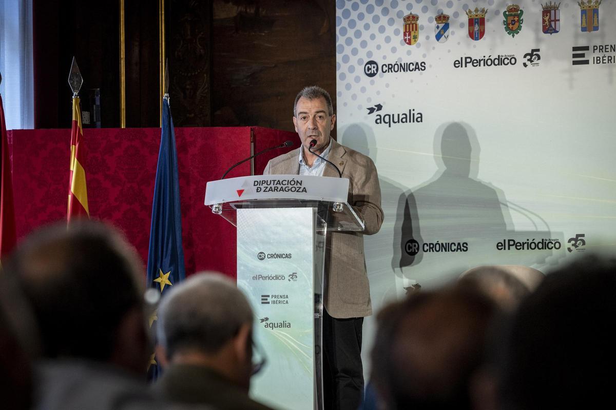 El foro ha contado con la intervención del presidente de la Federación Aragonesa de Municipios, Comarcas y Provincias (FAMCP), Carmelo Pérez.