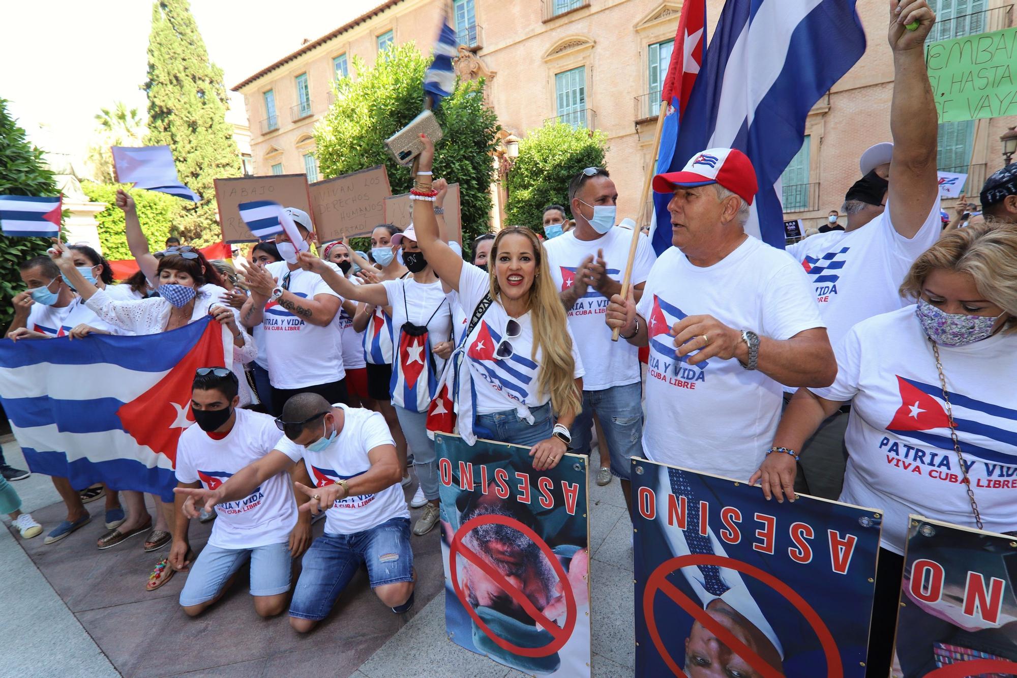 Manifestación de cubanos en Murcia