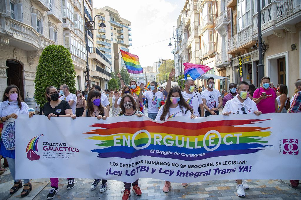 Marcha del colectivo LGTBI+ en Cartagena.