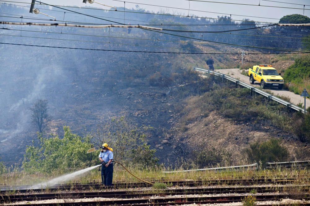 Incendi forestal a Llançà