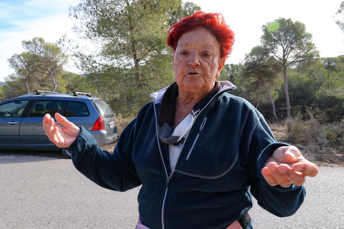 Araceli Calvo, una de las afectadas por la reparcelación en la Finca Terol