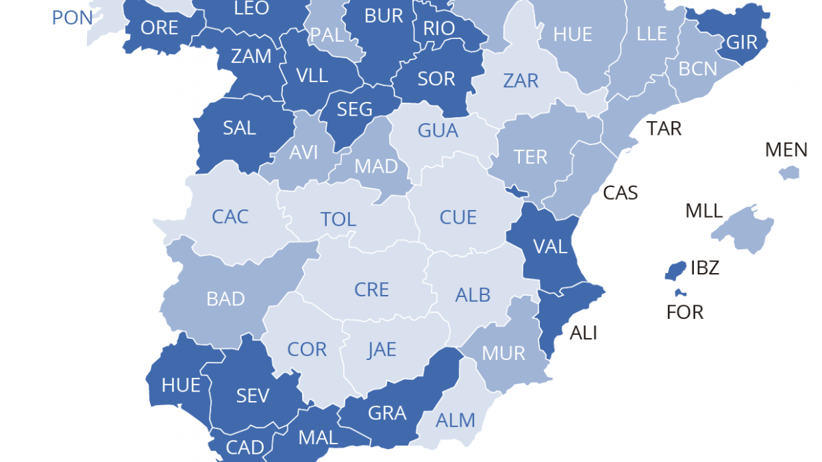 Resultados de las primarias del PP por comunidades y por provincias