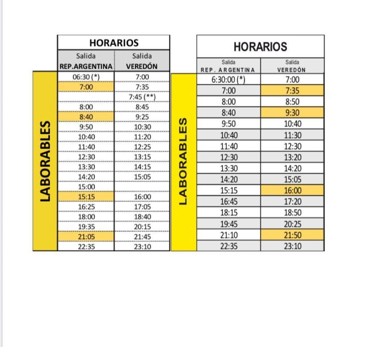 Horarios de las líneas de Aucorsa reformadas
