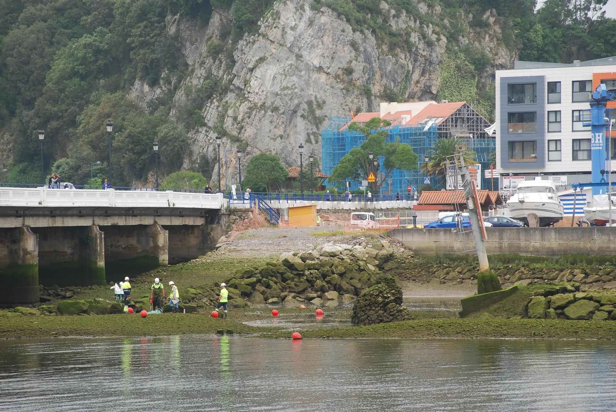 Ribadesella en obras: reanudados los trabajos en el puente y cerrada al tráfico la calle Comercio