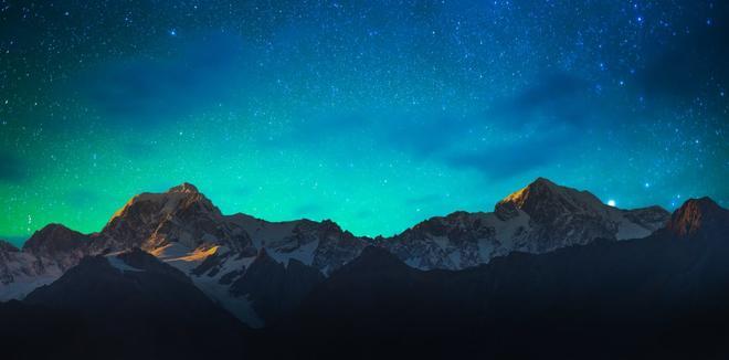 Parque Nacional Aoraki, noche oscuro