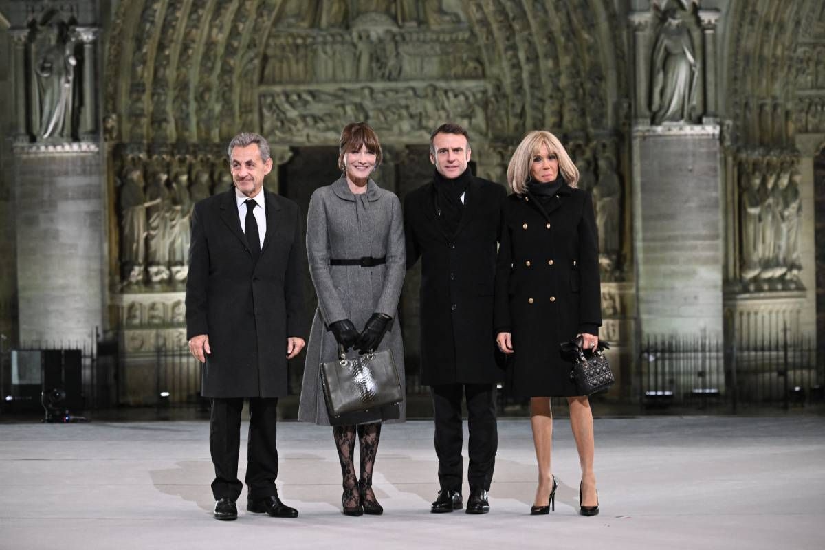 Carla Bruni en la reapertura de la Catedral de Notre Dame