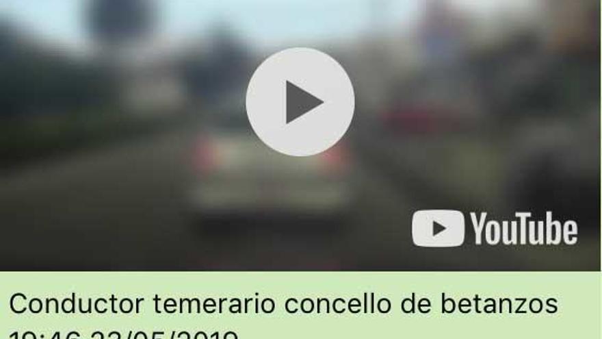 Un vídeo subido a Youtube permite identificar a un conductor temerario