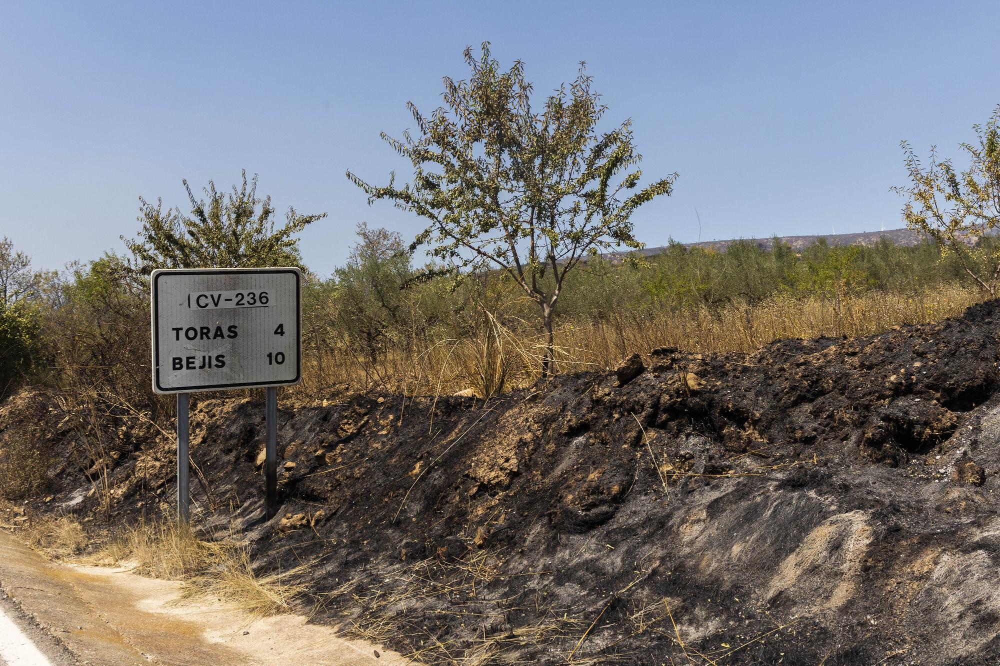 El incendio de Bejís, en imágenes