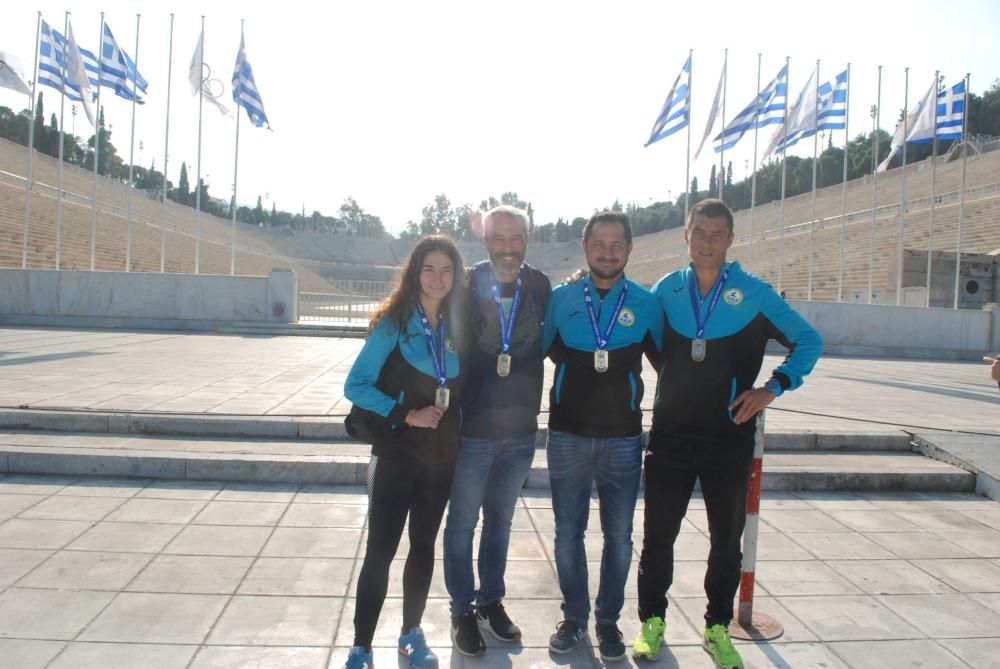 Los alistanos en la maratón de Atenas.